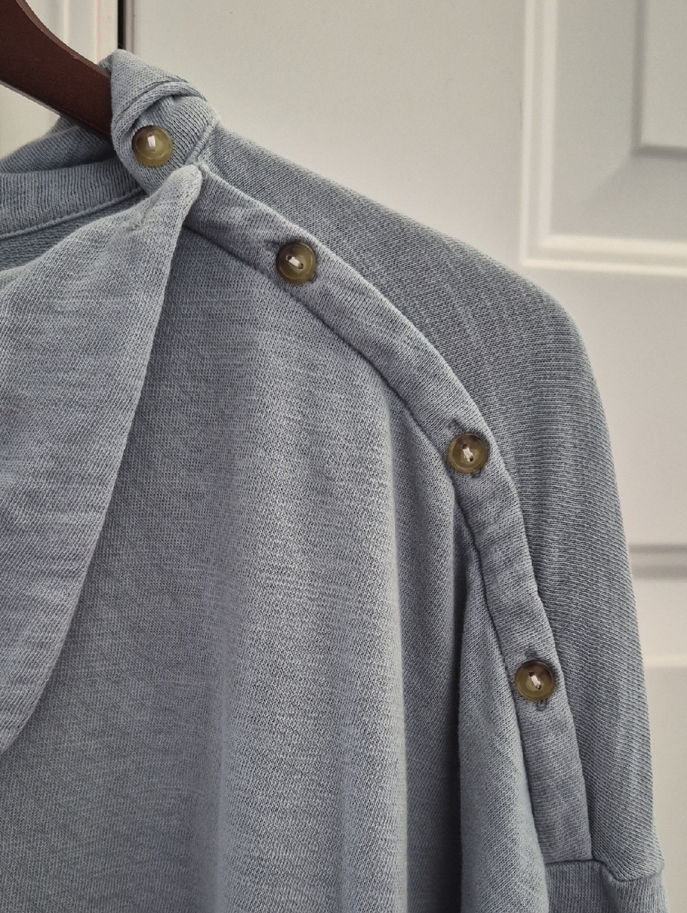 PURE JILL Womens Split Neck Knit Top Size XL.Terry Lined 3/4 Sleeve Boxy Casual - Picture 7 of 9